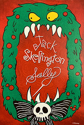 Jack Skellington and Sally Autograph Card at Disney World