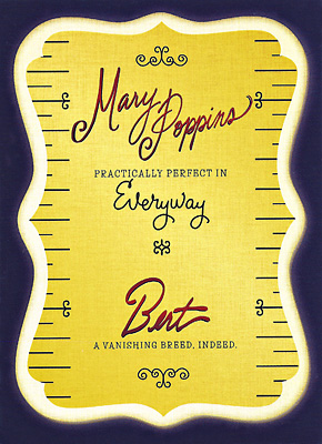Mary Poppins and Bert Autograph Card at Disney World