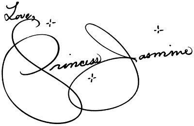 Jasmine's Autograph at Disney World