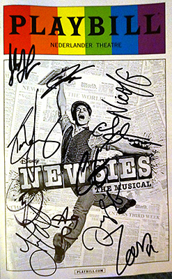 Cast of Broadway's Newsies Autograph